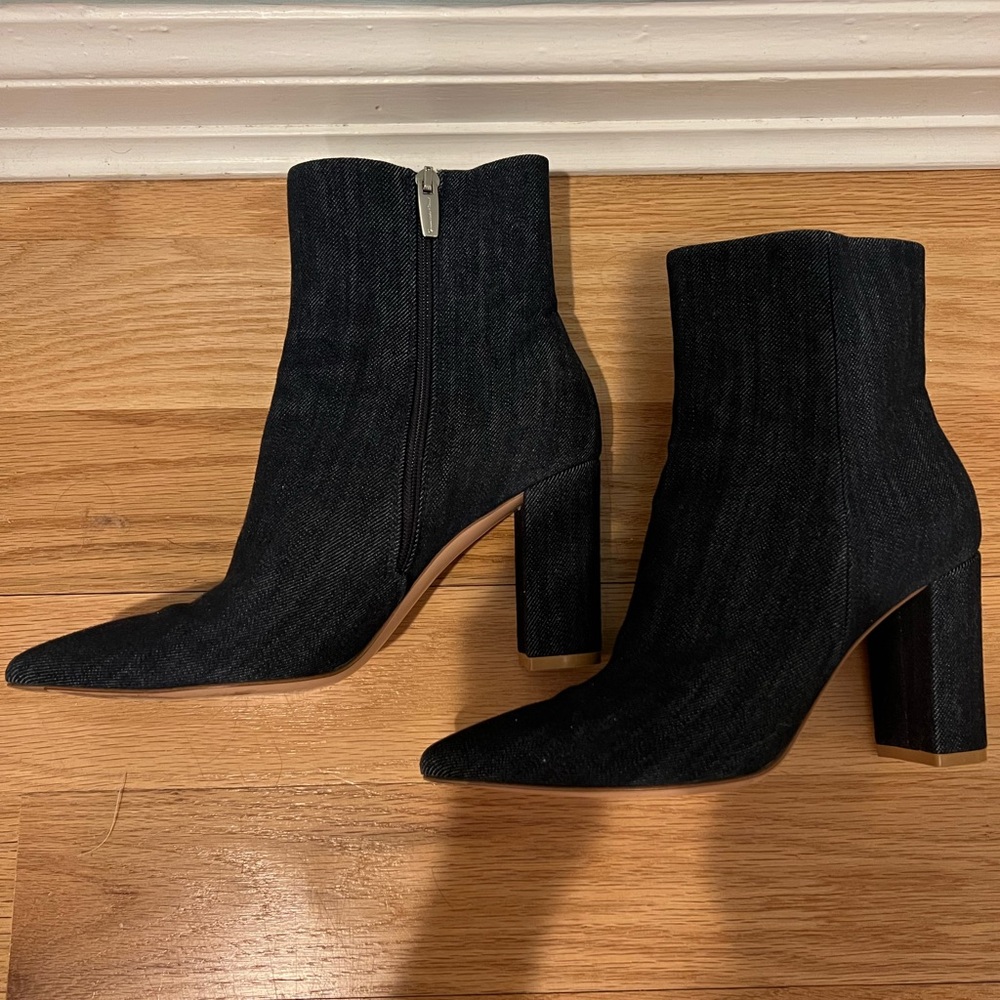 Gianvito Rossi Dark Blue Denim Boots - Picture 3 of 6